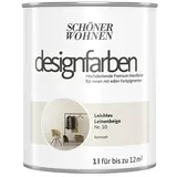 SCHÖNER WOHNEN-Farbe Wandfarbe Designfarbe  (Leichtes Leinenbeige, 1 l, Matt, Konservierungsmittelfrei)