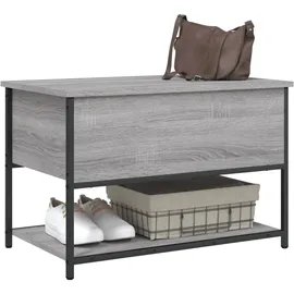 vidaXL Sitzbank mit Stauraum Grau Sonoma 70x42,5x47 cm Holzwerkstoff