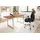 FineBuy Schreibtisch Akazie massiv / Braun