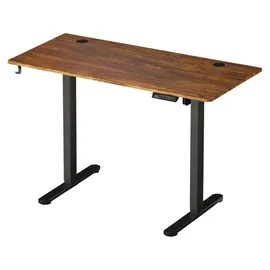 Relaxdays Schreibtisch Höhenverstellbar Industrial Schwarz / Braun