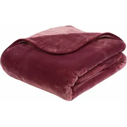 Wohndecke »Premium Cashmere Feeling«, mit premium Cashmere Feeling, Kuscheldecke, 19262038-0 beere Polyester