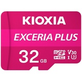 Kioxia EXCERIA PLUS R98/W65 microSDHC 32GB Kit, UHS-I U3, A1, Class 10 (LMPL1M032GG2)