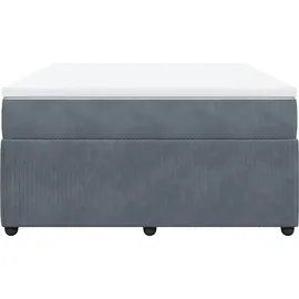 vidaXL Boxspringbett 140 x 200 cm Dunkelgrau