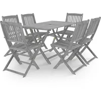 vidaXL Garten-Essgruppe 7-tlg. grau 47278
