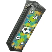 ONLINE USV-Systeme Online Federmäppchen Soccer Schlamperetui, aus Stoff, schwarz