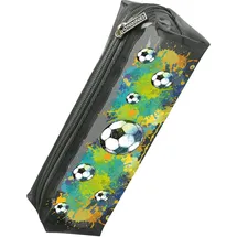 ONLINE USV-Systeme Online Federmäppchen Soccer I Stylische Federtasche für Mädchen & Jungen, ideal für Schule, Uni & Büro I Pencil Case mit praktischem Reißverschluss zur Aufbewahrung von Stiften & Kosmetik
