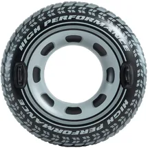 Intex 56268NP - Aufblasbarer Schwimmring Rad mit Griffen, Vinyl, Schwarz, 114 cm