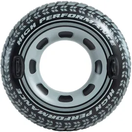 Intex 56268NP - Aufblasbarer Schwimmring Rad mit Griffen, Vinyl, Schwarz, 114 cm