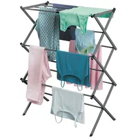 MetroDecor Turmwäscheständer 3 Ebenen dunkelgrau