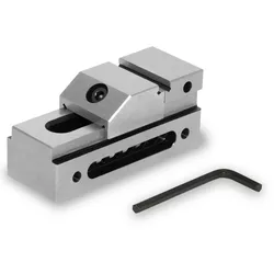 EBERTH Niederzugschraubstock 26 mm, Spannweite 22 mm, aus robustem Stahl, präziser Profi-Schraubstock für Werkstatt und Feinmechanik