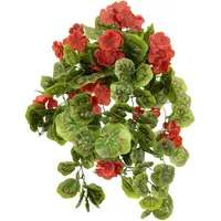 I.GE.A. Kunstpflanze I.GE.A. "Hängende Geranie", rot, B:25cm H:40cm L:25cm, Obermaterial: 98% Polyester, 2% Kunststoff, Kunstpflanzen, Kunstpflanze, 40 cm
