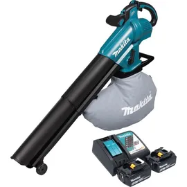 Makita DUB 187 RG2 Akku Laubbläser und Laubsauger 18 V Brushless + 2x Akku 6,0 Ah + Ladegerät