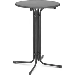 Royal Catering Stehtisch - Ø 70 cm - klappbar - grau -