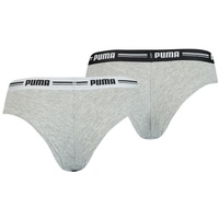 Puma Damen Slip - Brazilian, Soft Cotton Modal Stretch, Vorteilspack Grau XL
