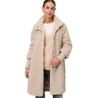 Zero Damen Teddymantel mit Stehkragen 40, French Oak - 40