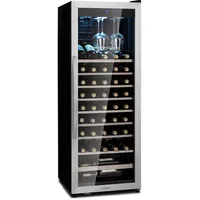Weinkühlschrank Getränkekühlschrank 155 L Glastür 46 Flaschen Touch Edelstahl