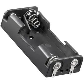 AccuCell Batteriehalter für 2x AAA Micro LR03 Abmessungen 53x24,5x13mm mit Lötfahnen U-Form – Batteriehalter AAA Micro, Batterie Halterung Elektronik (Kunststoff)