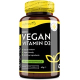 Veganes Vitamin D 1000iu (25ug) - Pflanzliche Vitamin D Weichkapseln aus Flechten - Erhaltung eines gesunden Immunsystems, Muskeln, Knochen und Zähne - 180 Weichkapseln - Hergestellt von Nutravita