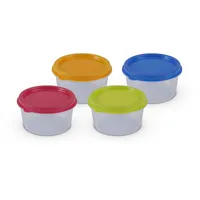 BestLivings Vorratsdosen Kunststoff 50ml Mit Farbigen Deckel 6 x