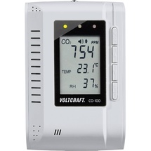 VOLTCRAFT CO-100 Kohlendioxid-Messgerät 0 - 3000 ppm mit Datenloggerfunktion, Wandmontage