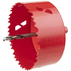wolfcraft Lochsäge Bi-Metall, für Akkuschrauber & Bohrmaschinen, ideal für Holz, Metall & Kunststoff