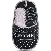 Onvaya ONVAYA® ABS Gästepantoffel Dots 6er Set | Antirutsch Sohle | Hausschuhe | Filzpantoffel | Gr. 36-45 | Gästehausschuhe