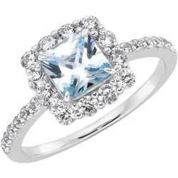 Giorgio Martello Milano Ring Ziersteine, Zirkonia weiß, Silber 925 Ringe   Violett 