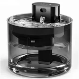 skelo Trinkbrunnen 3.5L Katzenbrunnen Kabellos mit Bewegungsmelder, 5000mAh 3.5 l, Leiser Katzen Trinkbrunnen mit Edelstahl Tablett und Wasserpumpe schwarz