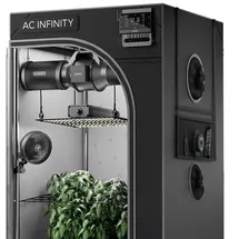 AC Infinity Growbox Komplettset 200W LED Vollspektrum, 60 x 120 x 180 cm Schwarz