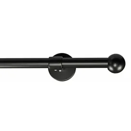 GARESA Gardinenstange GARESA "BOLTI", schwarz, L:440cm Ø:16mm, Metall, Gardinenstangen, Vorhanggarnitur, verlängerbar, Wandmontage, ohne Ringe
