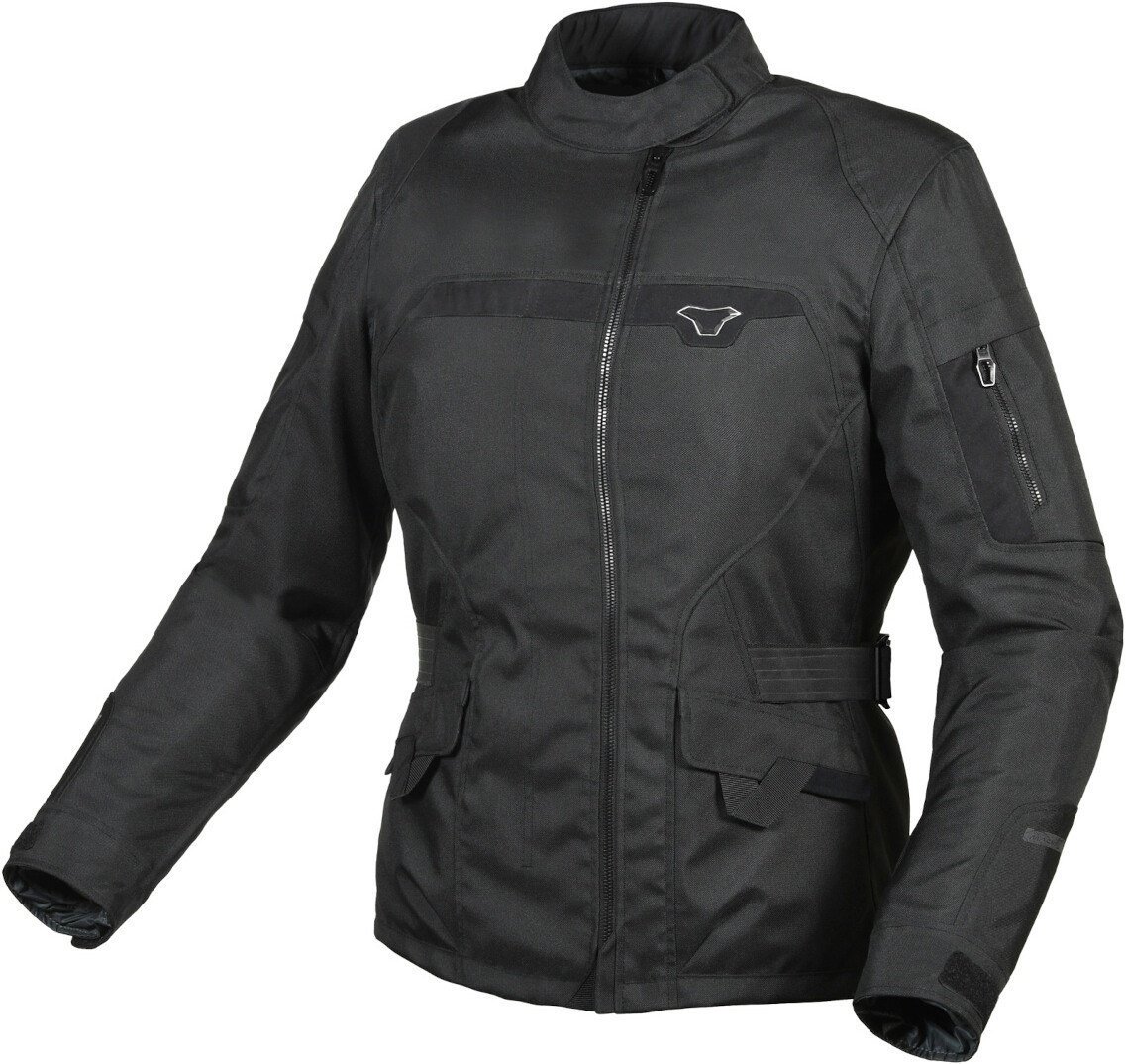 Macna Evora waterdichte dames motorfiets textiel jas, zwart, S Voorvrouw