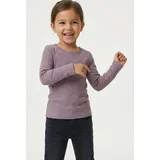 NAME IT Langarmshirt NMFKAB LS TOP NOOS in Feinripp und mit süßer Spitzenkante am Ausschnitt lila 92 EU
