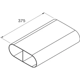 Bora EFS375/1 Flachkanal mit Steg 375mm