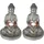 GLOBO Solarleuchte Kunststoff DxH 18x28 cm 2er Set grau