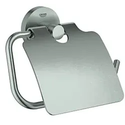 Grohe Essentials WC-Papierhalter 40367DC1 supersteel, mit Deckel, verdeckte Befestigung