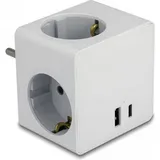 DeLock Steckdosenleiste 3-fach Weiß 1 St.