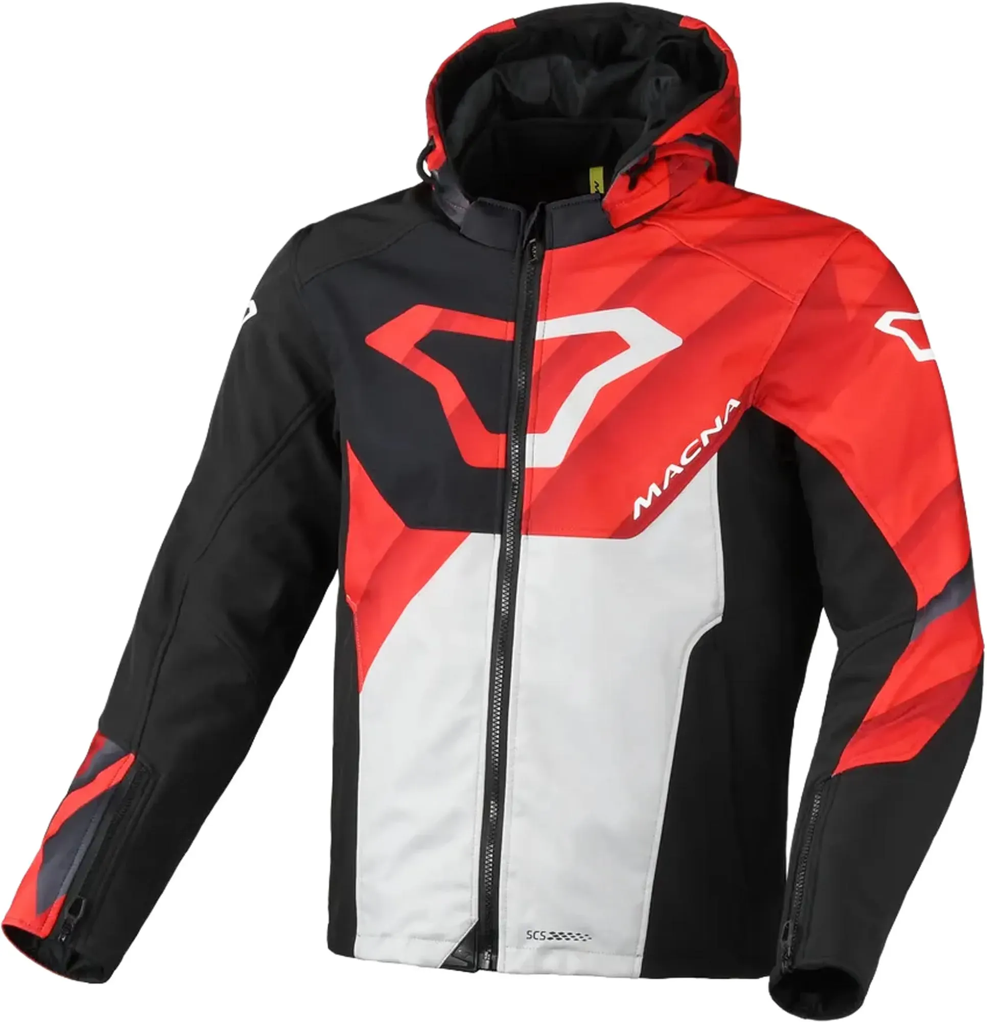 Macna Atracor Motorrad Textiljacke, schwarz-rot, Größe 2XL für Männer