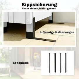Outsunny Geräteschrank 0,58 x 0,58 m Weiß