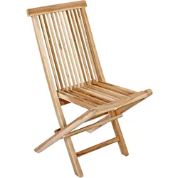 Teakholz Gartenstuhl Klappstuhl ohne Armlehnen MENORCA