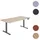 MCW Schreibtisch MCW-D40, Computertisch, elektrisch höhenverstellbar 160x80cm 53kg MVG ~ hellbraun, anthrazit-grau