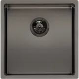 Reginox Miami 40x40 links Einbau Edelstahl anthrazit Handbetätigung 400 x 400 mm