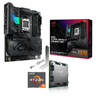 Aufrüst-Kit Bundle Ryzen 7 9800X3D Prozessor, ASUS ROG Strix X870-F Gaming WiFi Mainboard, be Quiet! Dark Rock 5 (zusammengebaut inkl. Bios Update + Funktionskontrolle)