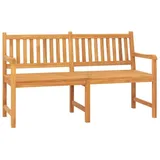 vidaXL Gartenbank 3-Sitzer mit Tisch 150 cm Massivholz Teak