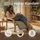 Homestyle4u Relaxsessel Cord 66,5 x 94 x 62,5 cm Grau mit verstellbarer Fußstütze