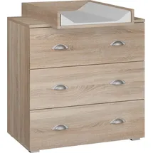 BIM Furniture Kommode MIA 80 cm, mit Wickelunterlage Sonoma Eiche