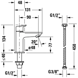 Duravit Wave Standventil Kaltwasser Bronze gebürstet