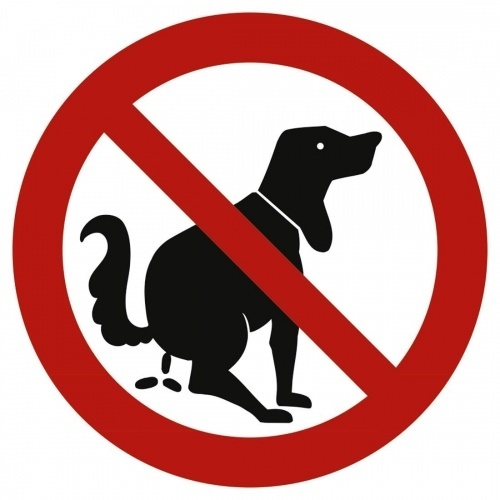 Schild Verbotszeichen Hier kein Hundeklo Alu 31,5 cm Hundekot wetterfest