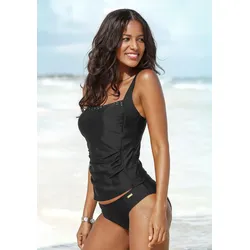 Tankini, mit Ziernieten, Gr. 38 - Cup E, schwarz, , 14923844-38 Cup E
