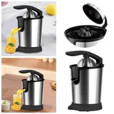 Saftpresse elektrisch Zitruspresse Edelstahl Elektrische 800 Watt Longlife-Motor Entsafter Auto-Start-Stop Zitronenpresse Spülmaschinengeeignet Fruchtpresse Citrus-Entsafter Orangenpresse