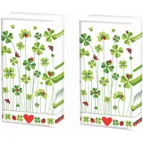 20 einzelne Taschentücher Sonstiges Glücksklee. 2 Packungen mit 10 einzelnen Papiertaschentücher bedruckt als Geschenk.
